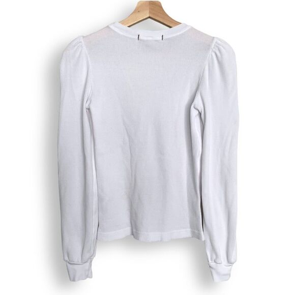 AMO Puff Sleeve Shirt Thermal Long Sleeve Top Tee - Picture 13 of 16